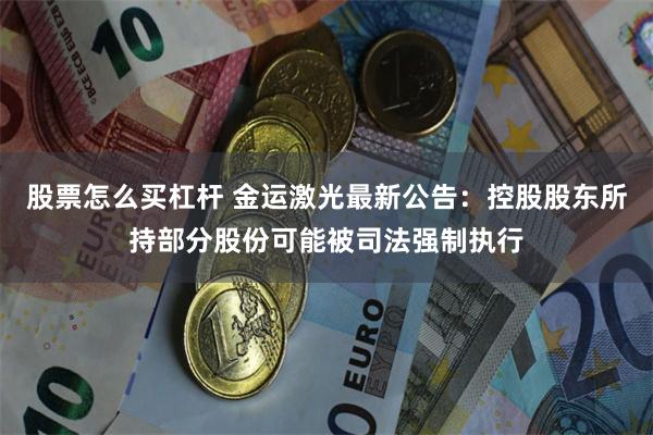 股票怎么买杠杆 金运激光最新公告：控股股东所持部分股份可能被司法强制执行