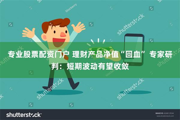 专业股票配资门户 理财产品净值“回血” 专家研判：短期波动有望收敛