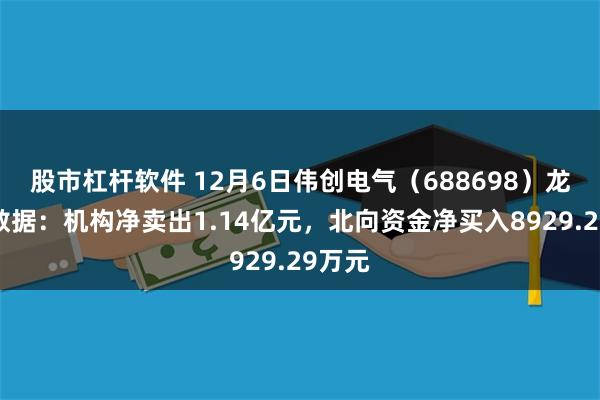 股市杠杆软件 12月6日伟创电气（688698）龙虎榜数据：机构净卖出1.14亿元，北向资金净买入8929.29万元