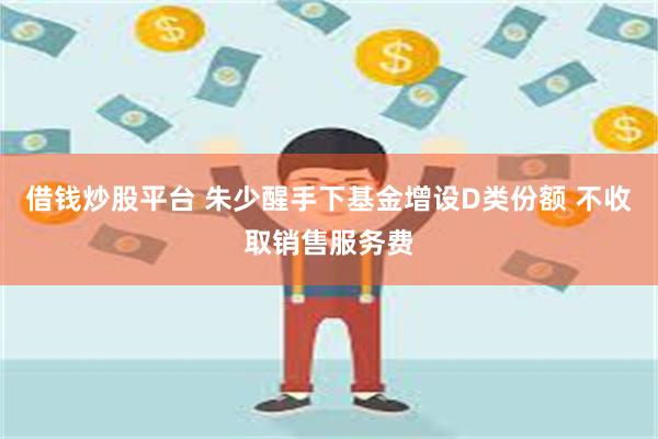 借钱炒股平台 朱少醒手下基金增设D类份额 不收取销售服务费